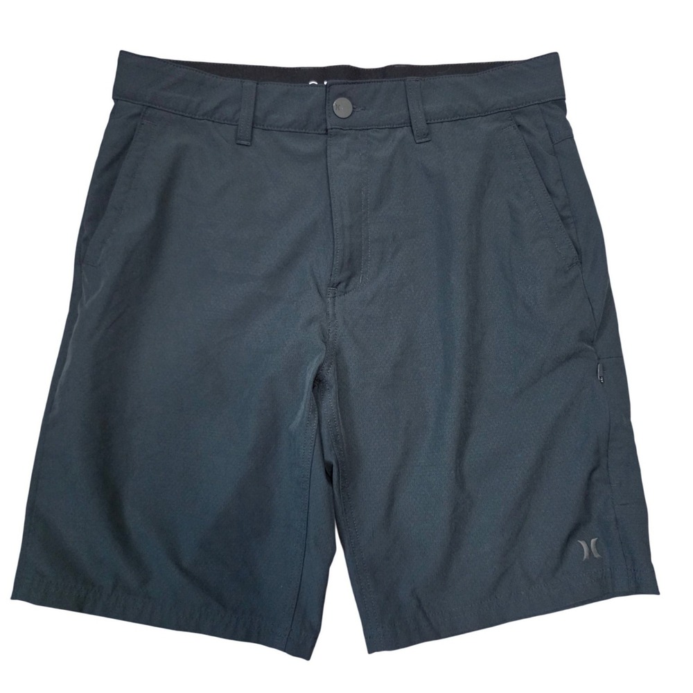 Hurley Mens Black Hybrid Stretch Board Shorts Size 32 Quick Dry Casual Pockets